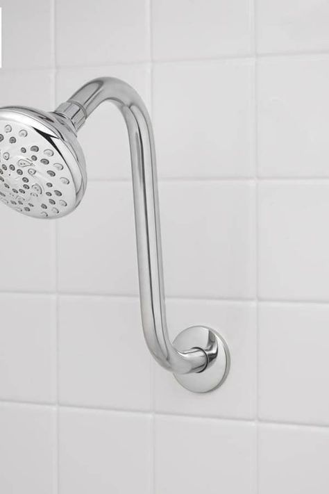 What is the Best Shower Head Height? Shower Head Extender, Shower Head Extension Arm, Shower Head Height, Best Shower Head, Shower Sizes, Bathroom Shower Walls, Shower Filter, Shower Holder, Diy Shower