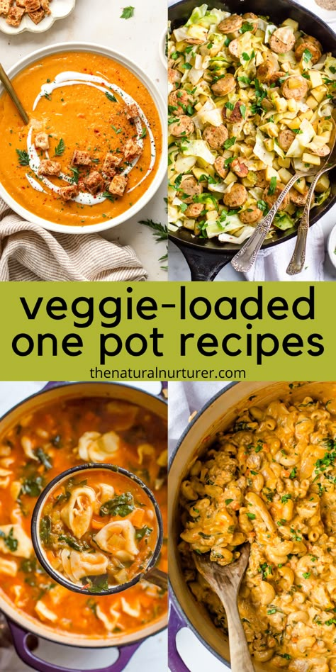 Taco Skillet, Healthy One Pot Meals, One Pot Vegetarian, Amazing Meals, One Pot Pasta Recipes, Veggie Dinner, One Pot Recipes, One Pot Dinners, Winter Dinner Recipes