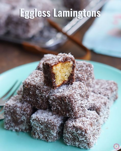 Eggless lamingtons is an Australian cake, a rich and delicious butter cake. It is with chocolate sauce coating and desiccated coconut. Best for Christmas or for New Year celebrations. Also can be a part of your Holiday season get togethers. Also check out my Indian Bakery style Honey cake. It so close to the jelly... Read More The post Eggless Lamingtons recipe | Australian cake appeared first on Raks Kitchen. Indian Bakery, Lamingtons Recipe, Australian Cake, Carrot Cake Recipe Homemade, Carrot Cake Dessert, Carrot Cake Recipe Healthy, Carrot Cake Recipe Easy, Homemade Carrot Cake, Easy Carrot Cake