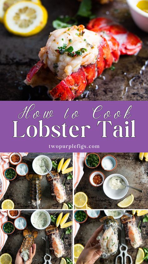 How To Cook Lobster Tail How To Cook Lobster Tails Boil, Sides For Lobster Tail, Steam Lobster Tail, How To Cook Lobster Tails, Cook Lobster Tail, Easy Lobster Tail Recipe, Best Lobster Tail Recipe, Seafood Cravings, Lobster Tail Recipe