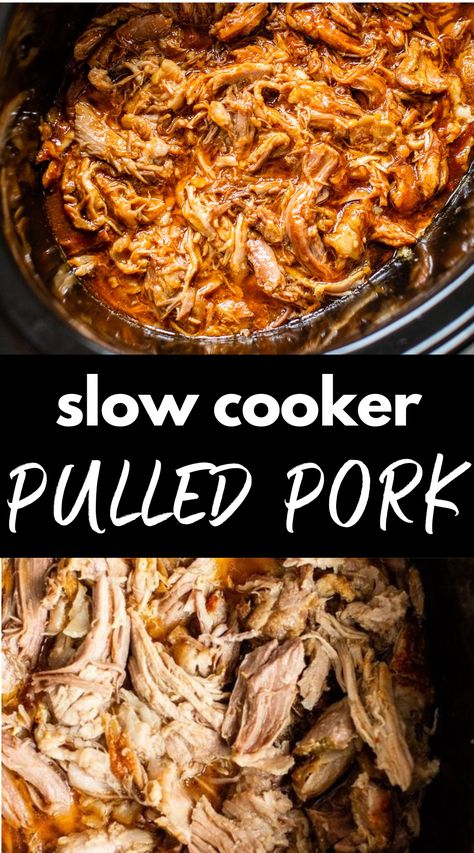 Pulled Pork Crock Pot Recipes Bbq, Pulled Pork Crock Pot Recipes, Pork Crock Pot Recipes, Pork Loin Pulled Pork, Pulled Pork Crock Pot, Easy Pulled Pork Slow Cooker, Pulled Pork Crock, Pork Crock Pot, Crock Pot Pulled Pork