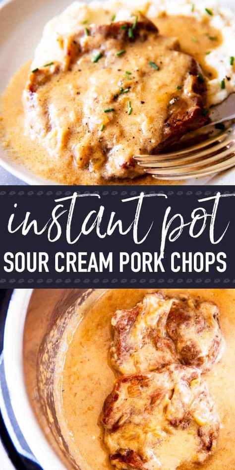 Instant Pot Sour Cream, Sour Cream Pork Chops, Best Chicken Tortilla Soup, Pork Pot, Instant Pot Pork Chops, Instant Pot Pork, Easy Instant Pot Recipes, Instant Pot Dinner Recipes, Instapot Recipes