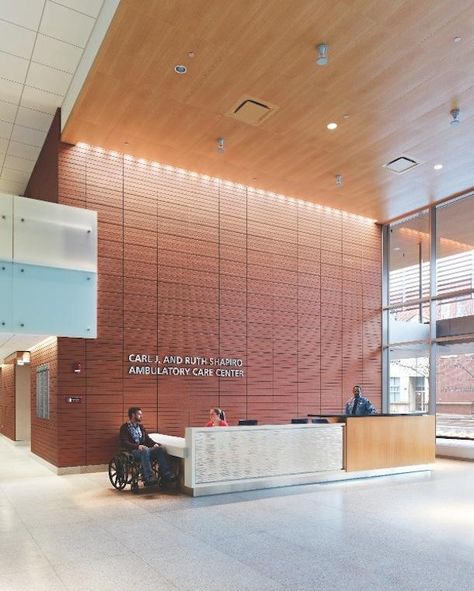 4 hospital lobbies provide a healthy perspective | Building Design + Construction Hospital Reception, Holistic Design, Healthcare Interior Design, Modern Hospital, Building Lobby, Lobby Interior Design, Reception Desk Design, Hospital Interior, Building Concept