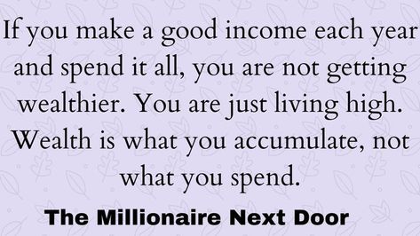 The Millionaire Next Door will change the way you perceive millionaires and how to become one. The number one rule is “You can’t become wealthier by trying to look one.” The Millionaire Next Door, Books For Young Adults, Millionaire Next Door, Door Quotes, Total Money Makeover, Money Makeover, Education Books, Money On My Mind, Books Pdf