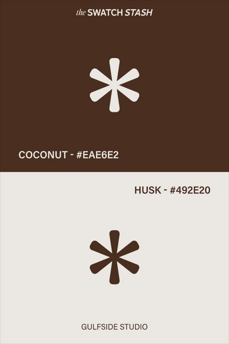 Dreamy coconut inspired color palette for brands wanting an organic, natural + neutral aesthetic - featuring a creamy milky white and a rich husk brown

HEX codes: #EAE6E2, #492E20 Coconut Colour Palette, Coconut Color Palette, Organic Colour Palette, Color Palette Ideas, Milk Color, Neutral Color Palette, Palette Ideas, Hair Care Brands, Neutral Aesthetic