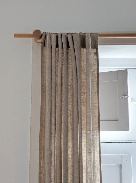 Pole Brackets Curtain Rod Holder Home Decor Wooden Curtain | Etsy Curtains Holder, Modern Curtain Rods, Wooden Curtain Rods, Curtain Pole Brackets, Scandinavian Curtains, Wooden Curtain Poles, Wood Curtain Rods, Wooden Curtain, Curtain Brackets