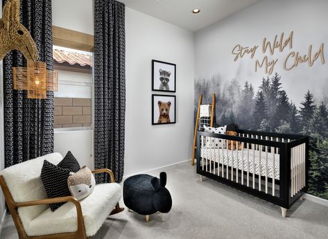 Nature, adventurous inspired nursery design ideas. Cool Nursery Themes, Woodland Nursery Boy Forest Theme Wall Murals, Male Nursery Ideas, Infant Nursery Ideas, Best Nursery Themes, Nursery Room Idea, Wallpaper For Nursery Boys, Cute Nursery Ideas Boy, Nursery Ideas Adventure