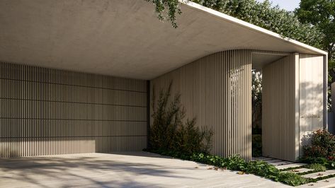 Conico — Joe Adsett Joe Adsett, Concrete Wall Texture, Architecture Elevation, Modern Villa Design, House Gate Design, Green Street, Entrance Design, Conceptual Design, Beach Living