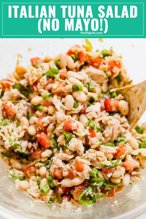 Italian Tuna Salad, Tuna Salad No Mayo, Italian Tuna, Fresh Lunch, Healthy Tuna Salad, What Is Healthy Food, Healthy Foods To Make, Healthy Tuna, Healthy Food Habits