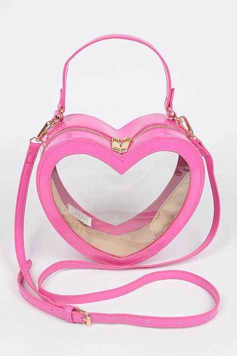 Heart Shape Transparent Novelty Purse - Etsy Crazy Purses, Transparent Purse, Novelty Handbags, Colorful Wardrobe, Novelty Purses, Hand Bags For Women, Pink Handbag, Custom Strap, Novelty Bags