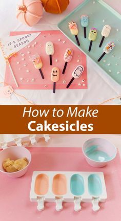 How to Make Cakesicles - A Beautiful Mess Popsicle Cake Design, Cake Popsicle Recipes, Cakecicles Tutorial, Cheesecake Cakesicles Recipe, How To Make Cake Popsicles, How To Make Cakesicles Tutorial, Cakecicles Halloween, Cake Popsicles Recipe, Cakecicles Recipes