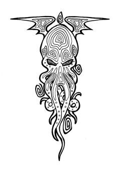 Cthulhu tattoo #2 Cthulhu Tattoo Sleeve, H P Lovecraft Tattoo, Cathullu Tattoo, Cthulu Tattoos, Lovecraft Tattoo Ideas, Cthulhu Tattoo Design, Lovecraftian Tattoo, Cthulhu Drawing, Cthulhu Tattoo