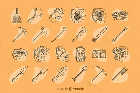 Archaeology hand drawn set #AD , #hand, #drawn, #set, #Archaeology Archaeology Drawing, Draw Hands, Mo Design, Watercolor Brush, Shirt Maker, Educational Projects, Drawing Set, Layout Template, Aesthetic Collage