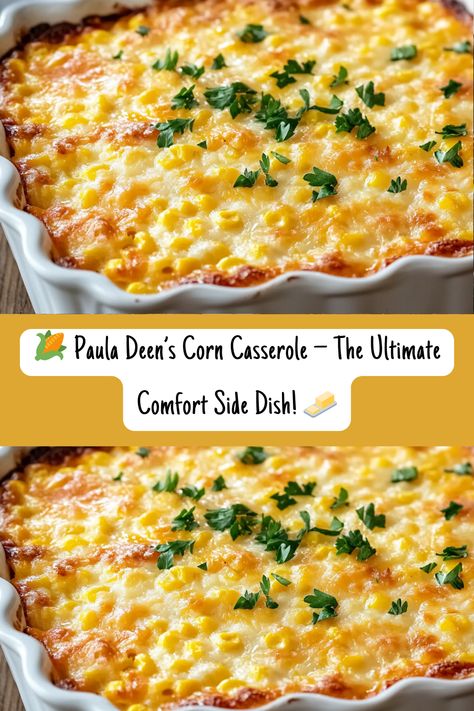 Make Paula Deen’s Corn Casserole for a creamy, cheesy, and delicious side dish! 🌽🧈 Perfect for holidays, potlucks, and easy weeknight dinners. With just a few ingredients, this Southern classic is a crowd-pleaser! Save this must-try comfort food recipe for your next gathering! Corn Casserole Recipe Paula Deen, Corn Casserole Paula Deen, Southern Corn, Corn Side Dish, Dinner Ideas Quick, Corn Casserole Recipe, Quick Delicious Meals, Corn Dishes, Paula Deen Recipes