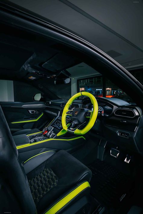 2021 Lamborghini Urus Graphite Capsule by HR Owen | DailyRevs.com Lamborghini Urus Interior, Men Cars Photography, Lamborghini Interior, Supercar Design, Dream Cars Mercedes, Toyota Tercel, Cool Car Accessories, Car Organization, Lamborghini Urus