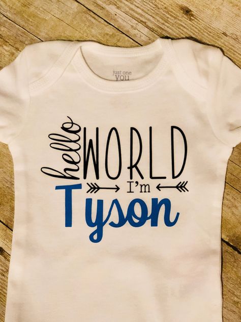 Baby Boy Onesie Ideas Vinyl, Newborn Shirt Ideas, Newborn Cricut Onesie, Name Onesie, Baby Name Onesie, Baby Shirt Ideas, Newborn Onesie Ideas, Baby Onsies Ideas, Custom Onesies Boy