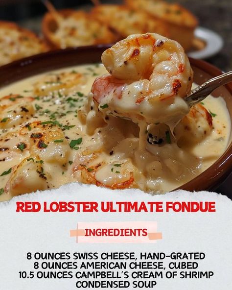 Family recipes Condensed Soup, Lobster Recipes, American Cheese, Red Lobster, Swiss Cheese, Crab Cakes, Family Recipes, Seafood Recipes, Family Meals