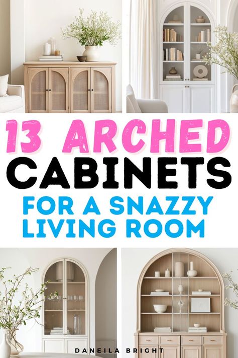 arched cabinet Arched Cabinets, Transitional Home Decor Ideas, Arched Cabinet, Home Goals, Natural Wood Accents, Cozy Scandinavian, Transitional Home Decor, Wood Accents, Rooms Home Decor