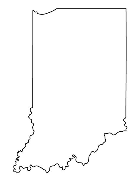 Indiana pattern. Use the printable outline for crafts, creating stencils, scrapbooking, and more. Free PDF template to download and print at http://patternuniverse.com/download/indiana-pattern/ Indiana State Outline, Indiana Outline, Printable Outline, Stencils Printables Templates, Free Stencils Printables, Nativity Stable, Heart Coloring Pages, Stencils Printables, Heart Template