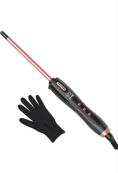 Wavy curls, beach waves, curling irons, small curling irons, hairstyles, hot tools, hair must haves, beauty must haves, fav beauty products Mini Curling Iron For Short Hair, Tiny Curling Iron Curls, Tiny Hair Curler, Haircare Wishlist, Small Curling Iron, Pink Curling Iron, Mini Curling Iron, Small Curling Wand, 2” Curling Iron