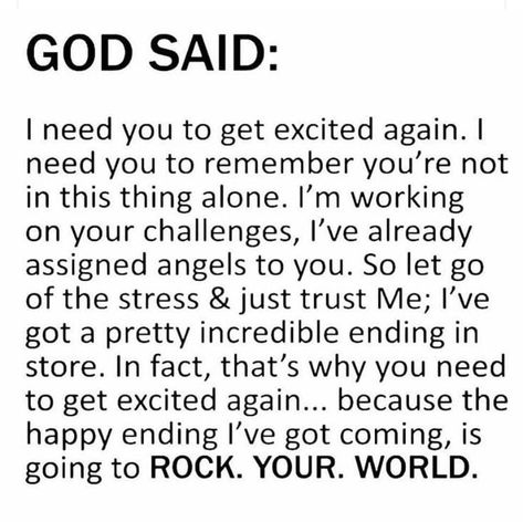 I need you to get excited again. In God I Trust, Gods Plan Quotes, God's Plans, Planning Quotes, I Trust, New Energy, Prayer Quotes, Financial Success, Get Excited