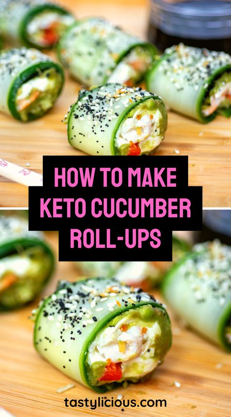 cucumber shrimp appetizer | cucumber rolls recipe | cucumber roll up ideas | shrimp roll-ups | fall recipes dinner | healthy lunch ideas | dinner ideas | breakfast ideas | easy healthy dinner recipes Low Carb Sushi Rolls, Tunacado Cucumber Roll, Keto Cucumber Recipes, Shrimp Recipe Ideas, Keto Guacamole Recipe, Roll Appetizers, Keto Cucumber, Cucumber Shrimp, Vegetable Sushi