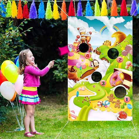 Bean Bag Game, Candyland Party Decorations, Candyland Games, Candy Wonderland, Fall Festival Games, Lollipop Party, Fall Backdrops, Festival Games, Easter Party Favor