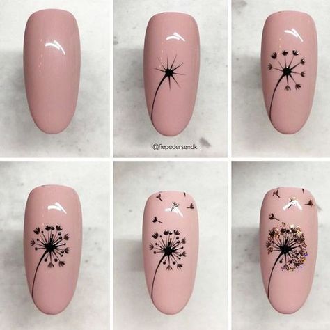 Dandelion Nail Art, Ball Nails, Nailart Tutorial, Easy Nail Designs, Self Nail, Nail Art Diy Easy, Green Nail Designs, Nail Art At Home, Nail Art For Beginners