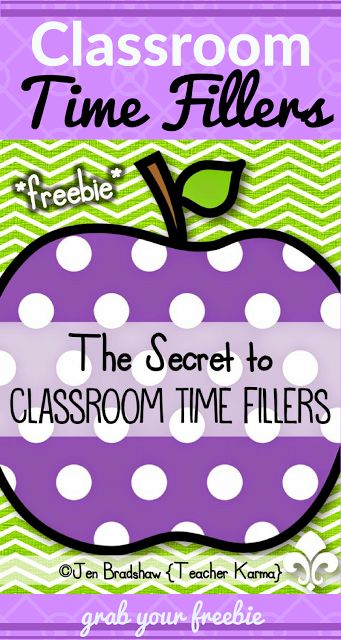 Classroom Time Fillers, Classroom Transitions, Time Filler Activities, Substitute Teacher Resources, Substitute Teacher Tips, Transition Activities, Substitute Teaching, Teacher Freebies, First Year Teaching