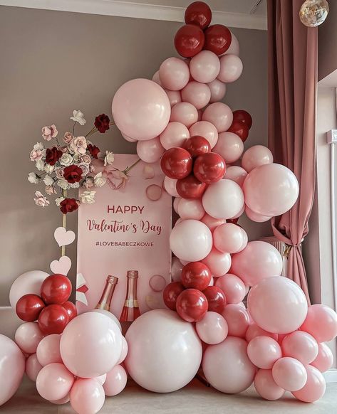 Galentine Balloon Decor, Valentine’s Day Balloon Decor, Valentine's Day Balloons, Galentines Balloon Garland, 2024 Valentines Trends, Valentine’s Day Balloon Garland, Valentine’s Day Backdrop, Valentines Balloon Garland, Valentines Day Balloon Garland