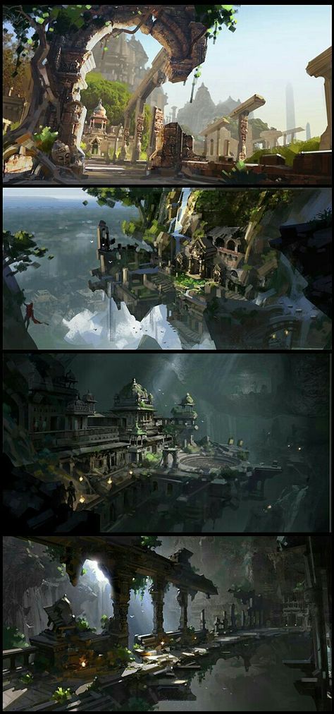 Creature Fantasy, Illustration Fantasy, Heroic Fantasy, Landscape Concept, 다크 판타지, Fantasy City, Fantasy Setting, Fantasy Places, Matte Painting