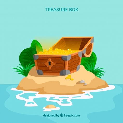 Cartoon Treasure Chest, Wooden Treasure Chest, Creative School Project Ideas, Finding Treasure, Ocean Treasures, Make Your Own Card, Moms Crafts, Book Corners, Drawing Inspo