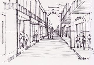 how to draw a street 260809 One Point Perception Drawing, Perspective Drawing Ideas, 1 Point Perspective, Perspective Drawings, Perspective Sketch, Perspective Drawing Architecture, Perspective Drawing Lessons, One Point Perspective, Drawing Architecture