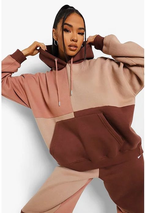 Color Block Hoodie, Patchwork Hoodie, Plain Hoodies, Plain Sweatshirt, Ochako Uraraka, Pastel Hues, Zip Up Hoodies, Colour Block, Casual Tee