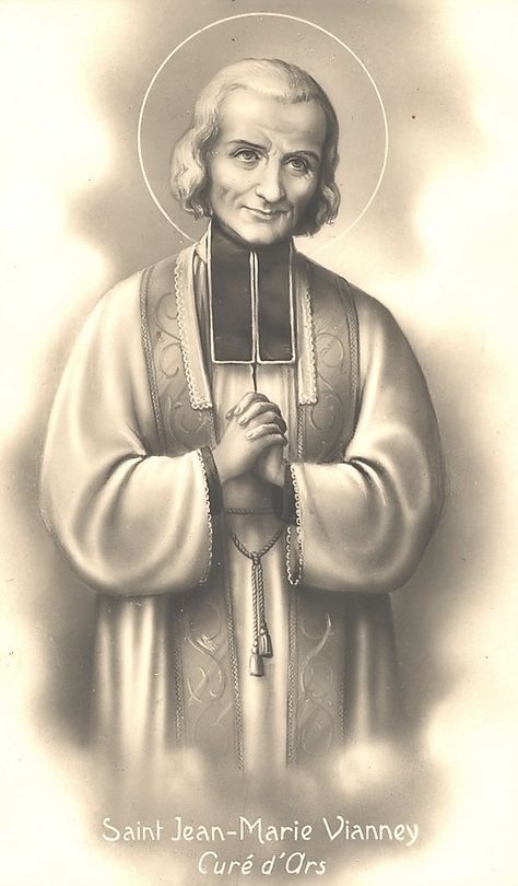 St John Marie Vianney, Traditional Catholicism, St John Vianney, Friend Of God, Vintage Holy Cards, Religious Pictures, Religious Images, Saint John, Guardian Angels