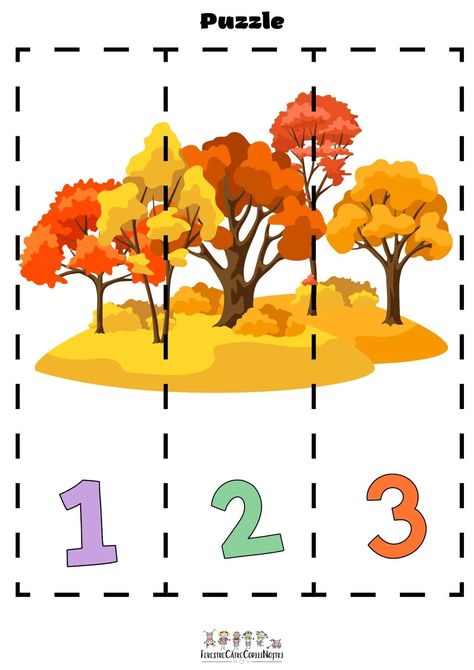 Harvest Crafts For Kids, Autumn Puzzle, Harvest Crafts, Monkey Crafts, Easy Toddler Activities, Fun Fall Crafts, Fall Games, Nursery Activities, Preschool Colors