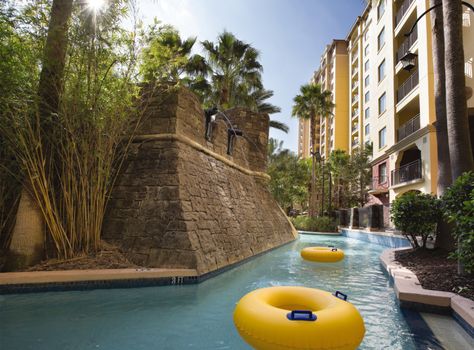 Lazy River Pool, Lakeside Hotel, Disney World Vacation Planning, Seaworld Orlando, Orlando Resorts, Disney World Vacation, Private Patio, Pool Ideas, Orlando Florida