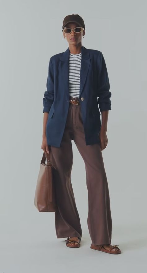 Tie Pants Outfit, Vertical Striped Shirt Outfit, Striped Shirt Outfit, Teal Outfits, Vertical Striped Shirt, Tie Pants, Soft Autumn, Gray Pants, Grey Pants