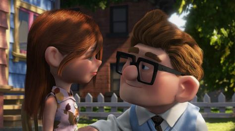 WORD: Flashback DEFINITION: A reference or jump back in the past to prior events to the story's setting EXAMPLE: Up's flashback sequences told a heartfelt story about Carl and Ellie Fredricksen. Ellie Fredricksen, Up Carl Y Ellie, Successful Marriage Tips, Up Carl And Ellie, Carl Fredricksen, Up 2009, Up Pixar, Trailer Film, Disney Pixar Up