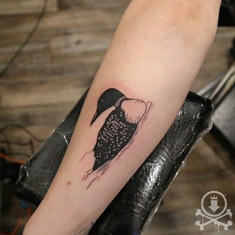 Loon Tattoos For Women, Loon Bird Tattoo, Loon Tattoo Ideas Design, Loon Tattoo Ideas, Loon Tattoo, Herb Tattoo, Duck Tattoos, Tattoo Beautiful, Common Loon