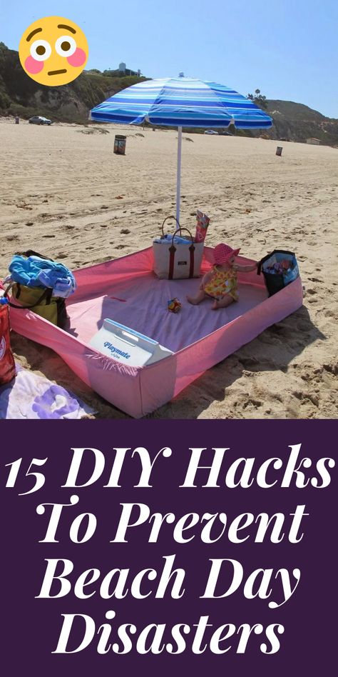 15 DIY Hacks To Prevent Beach Day Disasters Cheap Beach Snacks, Outdoor Drink Holder, Beach Life Hacks, Cheap Flip Flops, Cheap Beach Vacations, Beach Snacks, Bread Tags, Art For Walls, Cozy Summer