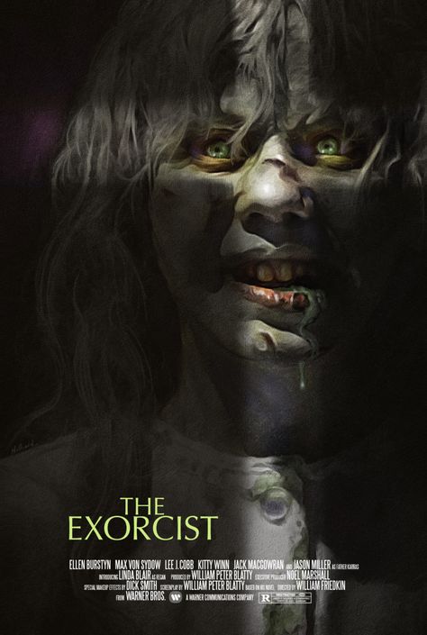 The Exorcist (1973) [2100  3125] by Richard Hilliard Sick Artwork, Exorcist Movie, The Exorcist 1973, Horror Collection, Linda Blair, Horror Vintage, Horror Artwork, Best Horror Movies, Horror Posters