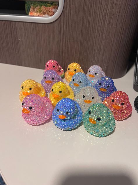 Mystery Rhinestone Gem Bling Rubber Duck - Cruising Duck, Jeep Duck - READ DESCRIPTION Rhinestone Rubber Duck, Things To Make Out Of Gum Wrappers, Bedazzled Rubber Ducks, Things To Badazel, Rubber Duck Collection, Stuff To Bedazzle, Bedazzling Stuff, Things To Bedazzle, Rhinestone Aesthetic