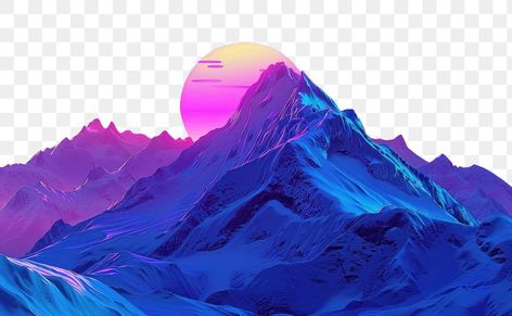 Neon Mountain, Mountain Png, Border Transparent, Live Backgrounds, Red Neon, Neon Aesthetic, Mountain Landscape, Free Png, Free Image