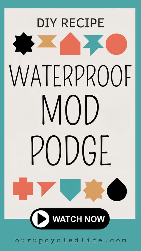 Love Mod Podge but hate the price?  We got you!  This pin unlocks a simple DIY recipe for waterproof Mod Podge.   Protect your creations without breaking the bank!  Click here for the full tutorial! #diymodpodgehack #waterproofcrafts #budgetfriendlydiy Homemade Modge Podge Recipe, How To Make Mod Podge, Diy Glue Stick, Diy Modge Podge Recipe, Modge Podge Recipe, Mod Podge Recipe, Modge Podge Diy, Paint Hacks, Homemade Mod Podge