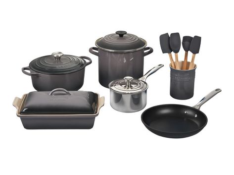 Le Creuset Cookware, Enameled Cast Iron Cookware, Cast Iron Handles, Basting Brushes, Le Creuset Stoneware, Champagne Flute Glasses, Nonstick Skillet, Steel Rims, Food Storage Containers Organization