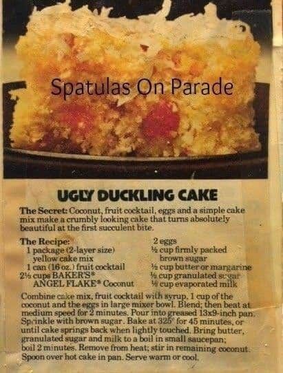 Ugly Duckling Cake Recipe, Fruit Cocktail Cake, Cocktail Cake, Cake Mix Desserts, Ugly Duckling, Fruit Cocktails, Monkey Bread, Pie Cake, Cake Mix Recipes