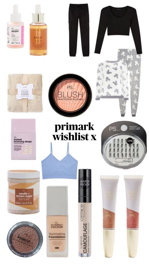 Primark Finds, Primark Wishlist, Sephora Stuff, Teen Christmas Wishlist, Primark Makeup, Chav Outfits, Road Trip Bag, High Coverage Concealer, Care Basket