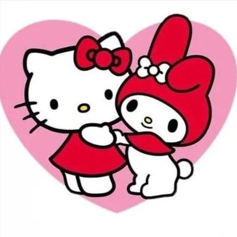 Hello Kitty & My Melody - Sanrio Embroidery Digitizing Design Size  5x7 My Melody Wallpapers, Wallpaper Sun, Hello Kitty Printables, 4k Images, My Melody Wallpaper, Hello Kitty Aesthetic, Kitty Drawing, Hello Kit, Hello Kitty Drawing