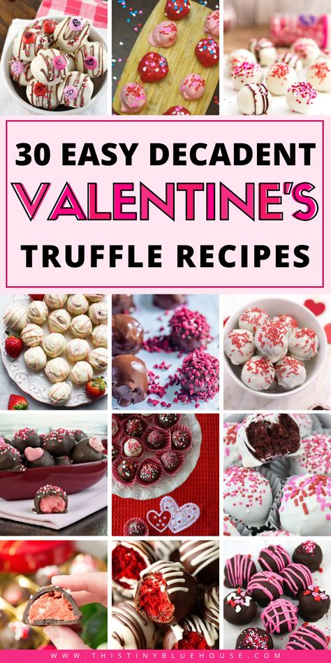 Easy Truffle Recipes, Valentines Day Recipes, Truffle Recipe Easy, Truffle Recipes, Valentines Recipes Desserts, Easy Truffles, Valentine's Day Treats, Valentines Snacks, Healthy Valentines